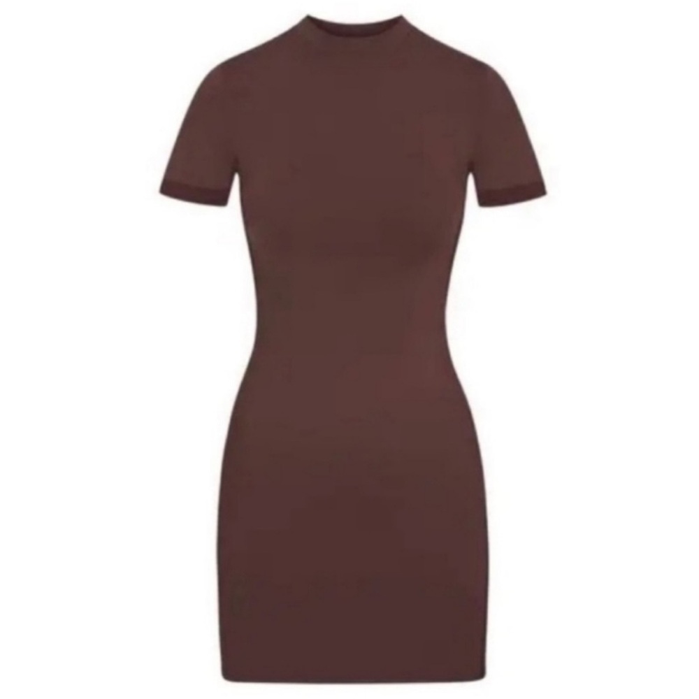 Skims (A1) Swim Tee Dress - cocoa NWT SIZE L - Picture 3 of 5